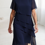 Linda | Elegáns Kényelem Ráncolt Ruha