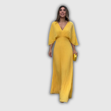 Serelina | Plisszírozott Elegancia Maxi Ruha
