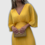 Serelina | Plisszírozott Elegancia Maxi Ruha