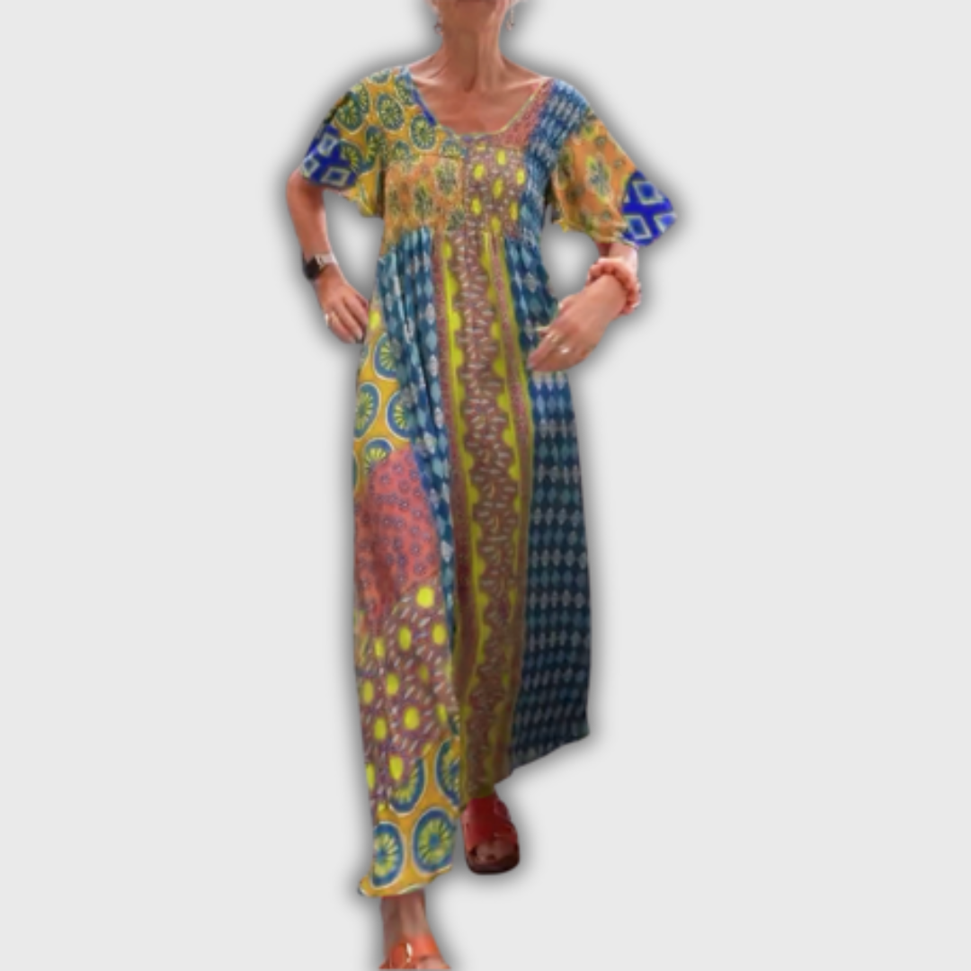Poppy – Elegáns Paisley Midi Ruha