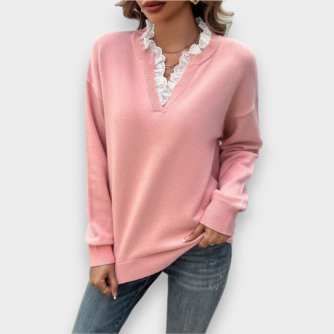 Lorena | Elegáns Kötött Pulóver
