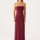 Majdnem a Tiéd Strapless Maxi Ruha - Bordó