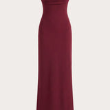 Majdnem a Tiéd Strapless Maxi Ruha - Bordó