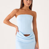 Alva Strapless Mini Dress - Kék