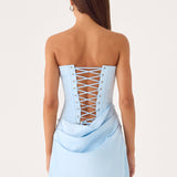 Alva Strapless Mini Dress - Kék