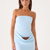 Alva Strapless Mini Dress - Kék