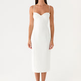 Asling Bustier Midi Ruha - Fehér