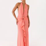 Attina Halter Maxi Ruha - Korall