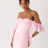 Bex Strapless Mini Ruha - Rózsaszín