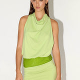 Carlie Halter Mini Ruha - Lime