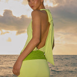 Carlie Halter Mini Ruha - Lime