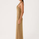Cassira Shimmer Maxi Dress - Csillogó Arany