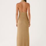 Cassira Shimmer Maxi Dress - Csillogó Arany