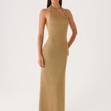 Cassira Shimmer Maxi Dress - Csillogó Arany