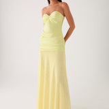 Cierra Strapless Maxi Dress - Sárga