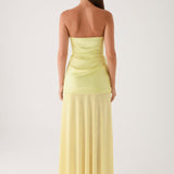 Cierra Strapless Maxi Dress - Sárga