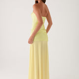Cierra Strapless Maxi Dress - Sárga