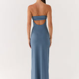Coast Is Clear Maxi Dress - Tengerparti Kék