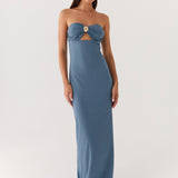 Coast Is Clear Maxi Dress - Tengerparti Kék