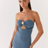 Coast Is Clear Maxi Dress - Tengerparti Kék