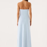 Conni Strapless Maxi Ruha - Kék