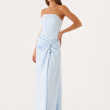 Conni Strapless Maxi Ruha - Kék
