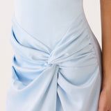 Conni Strapless Maxi Ruha - Kék