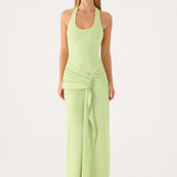 Cristal Halter Maxi Dress - Lime
