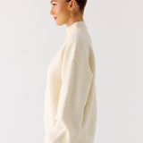 Davy Knit Zip Jacket - Elefántcsont