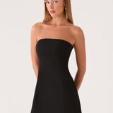 Della Strapless Mini Ruha - Fekete