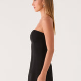 Della Strapless Mini Ruha - Fekete