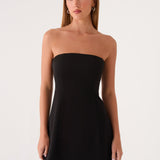 Della Strapless Mini Ruha - Fekete