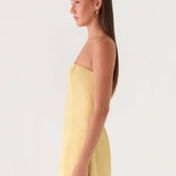 Della Strapless Mini Ruha - Sárga