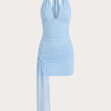 Dinah Halter Mini Ruha - Kék