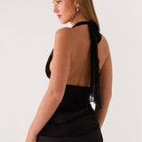 Emaretta Halter Maxi Ruha - Fekete