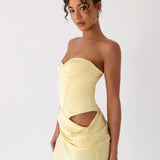 Emory Corset Maxi Ruha - Sárga