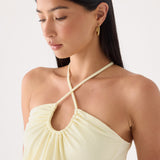 Etta Halter Mini Ruha - Sárga