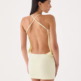 Etta Halter Mini Ruha - Sárga