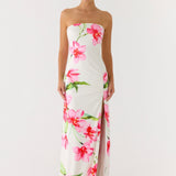 Erivo Strapless Maxi Ruha - Elefántcsont Zátony
