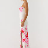 Erivo Strapless Maxi Ruha - Elefántcsont Zátony