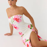 Erivo Strapless Maxi Ruha - Elefántcsont Zátony