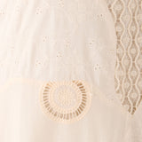 Fabienne Spliced Cotton Maxi Dress - Elefántcsont