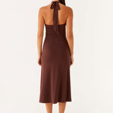 Fast Times Midi Dress - Csokoládé