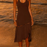 Fast Times Midi Dress - Csokoládé