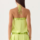 Gala Flitteres Mini Ruha - Lime