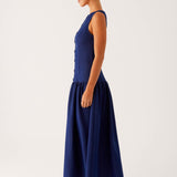 Hayes Denim Midi Ruha - Indigo