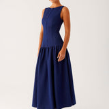 Hayes Denim Midi Ruha - Indigo