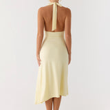 Illuminate Halter Midi Ruha - Vajsárga