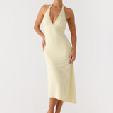 Illuminate Halter Midi Ruha - Vajsárga