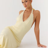Illuminate Halter Midi Ruha - Vajsárga
